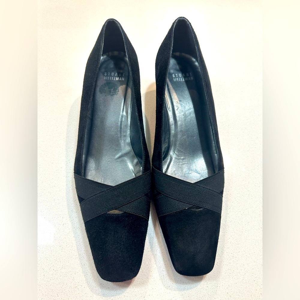 Stuart Weitzman kitten heel ballet point shoe style slip ons 8.5